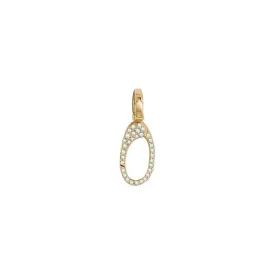 14k Pave Lock Charm