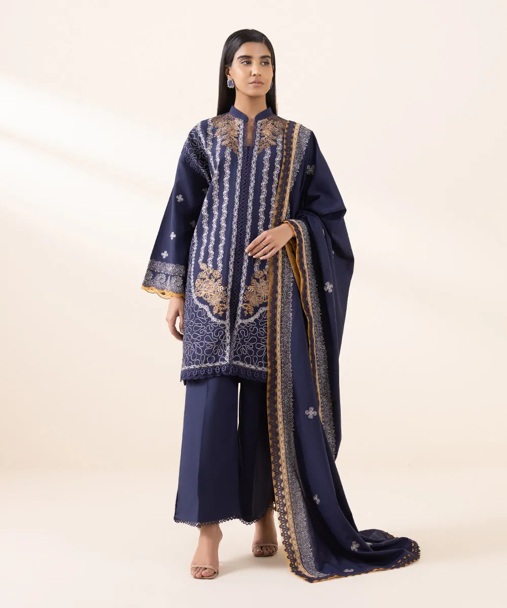 3 Piece - Embroidered Karandi Suit