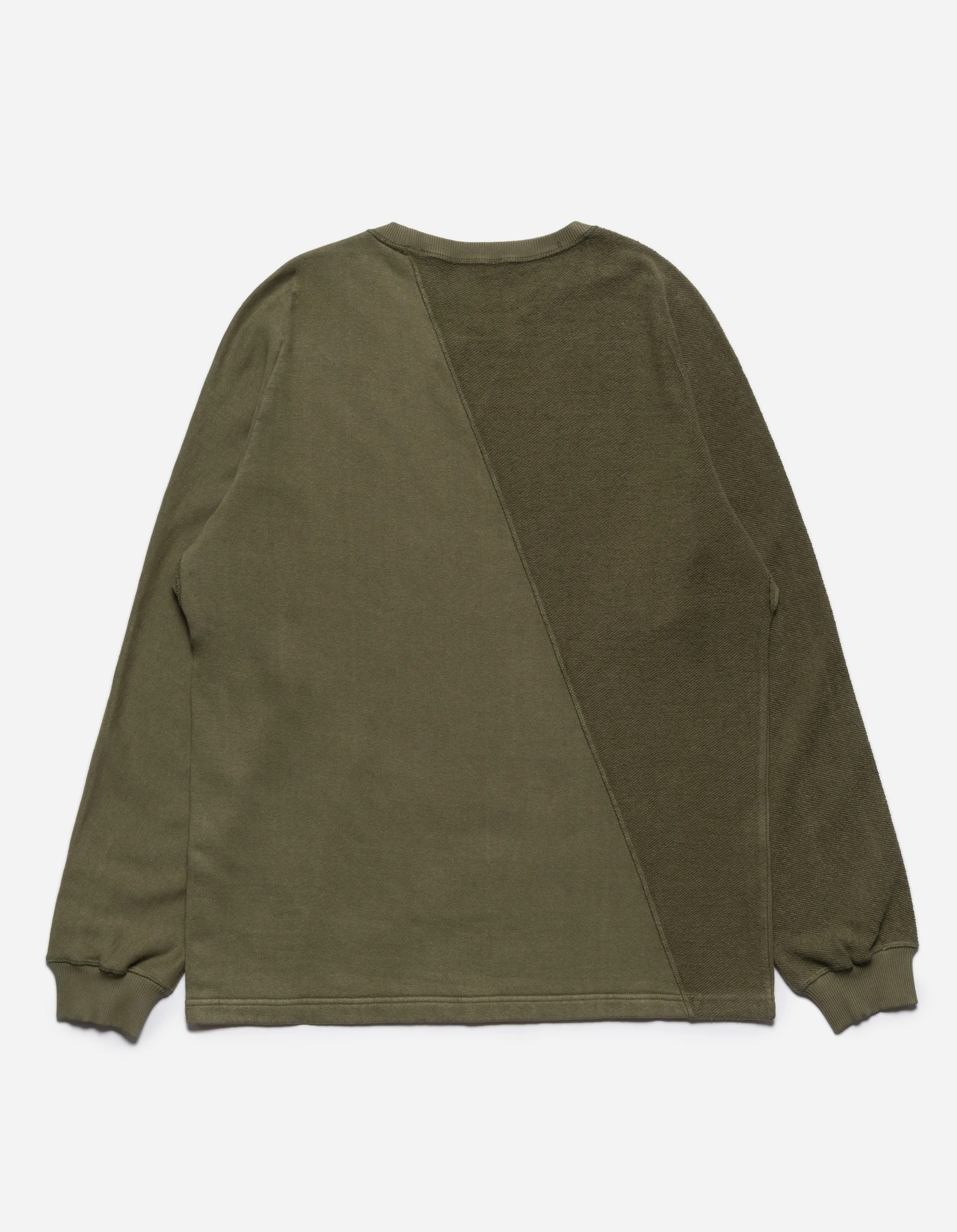 5001 Kesagiri Hemp Crew Sweat Olive OG-107F