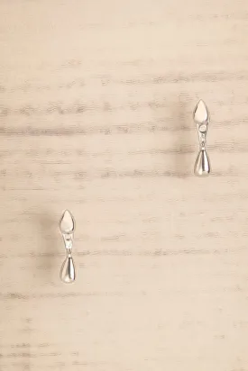 Abondance Silver | Teardrop Stud Drop Jacket Earrings