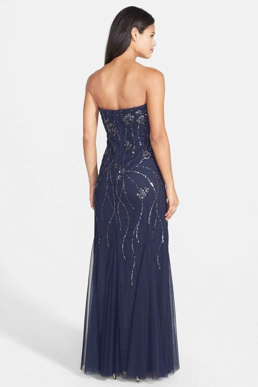 Adrianna Papell - Embellished Strapless Gown 91897540