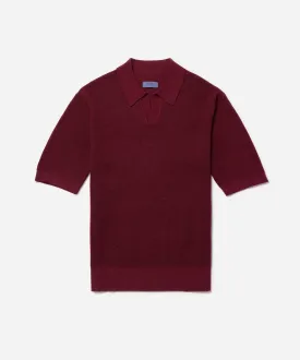 Alex Merino Wool Open Placket Polo