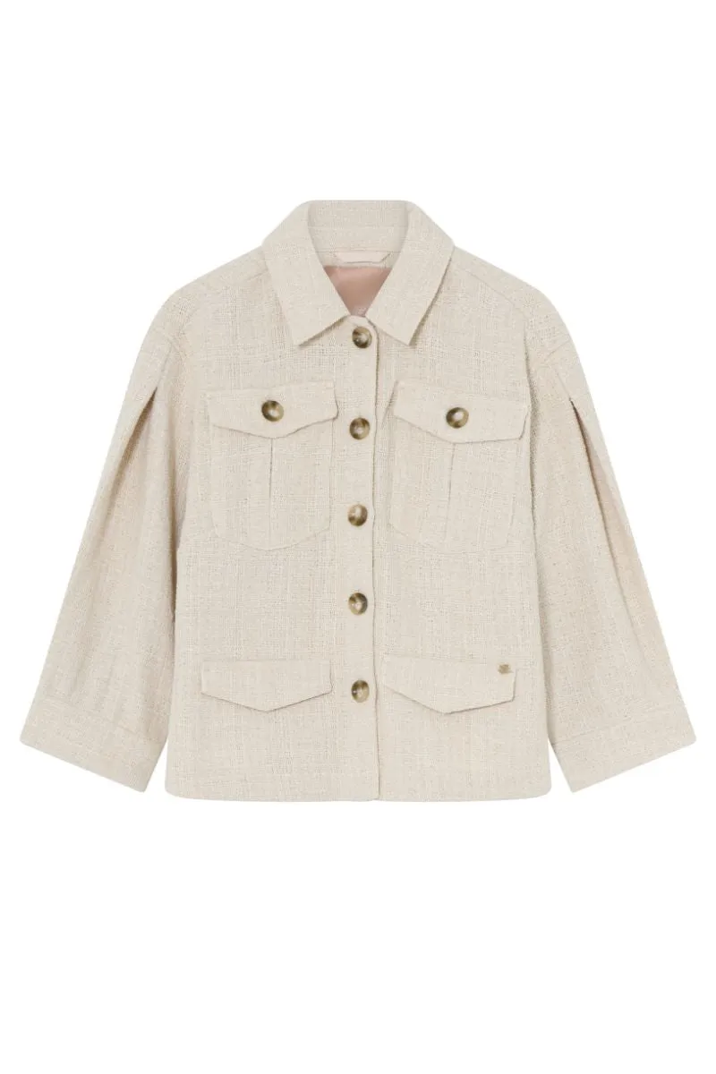 Amali Casual jacket 52303 | Creamy Beige | Jakke fra Gustav