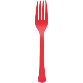 Apple Red Plastic Forks 50ct.