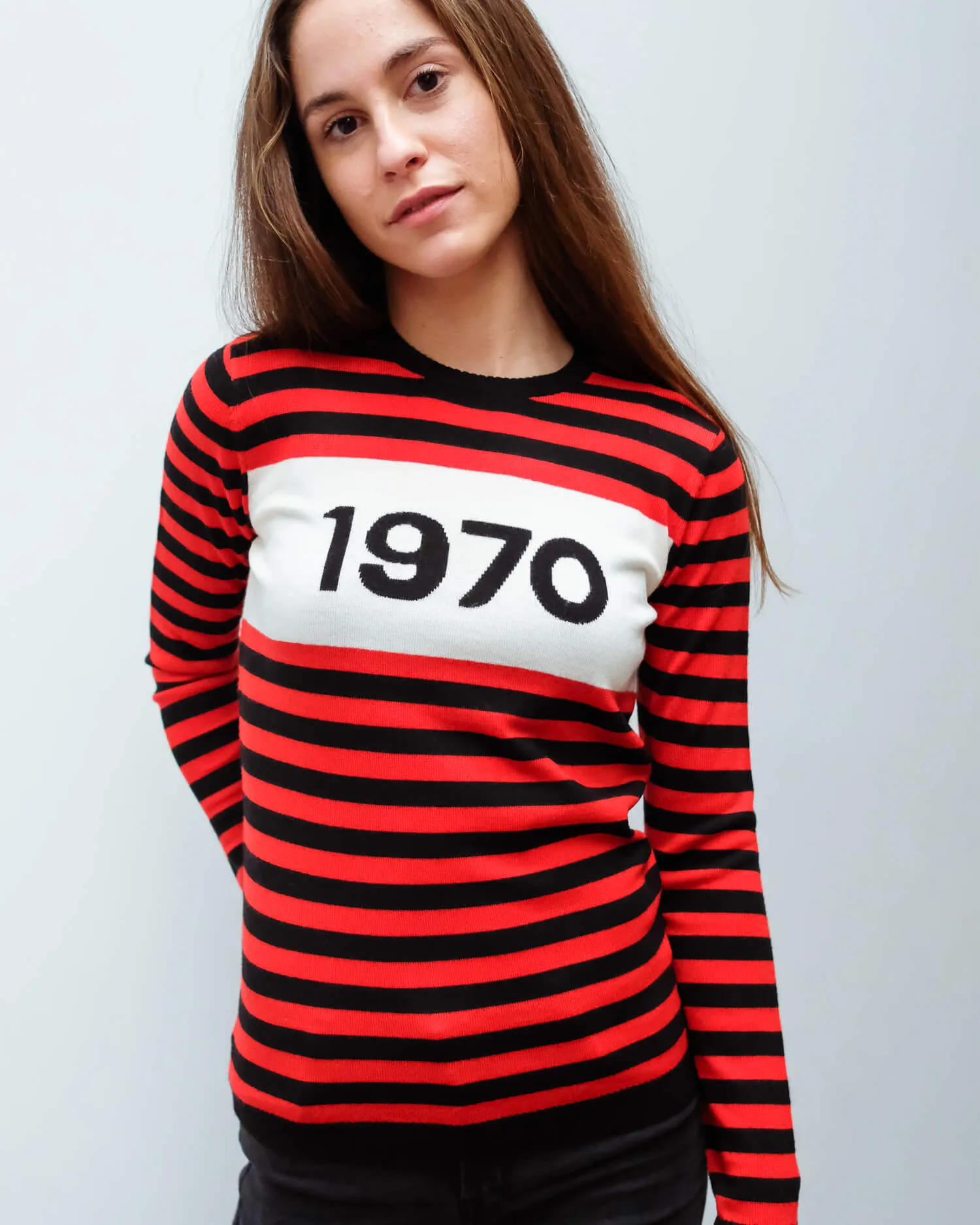 BF 1970 Striped jumper in red