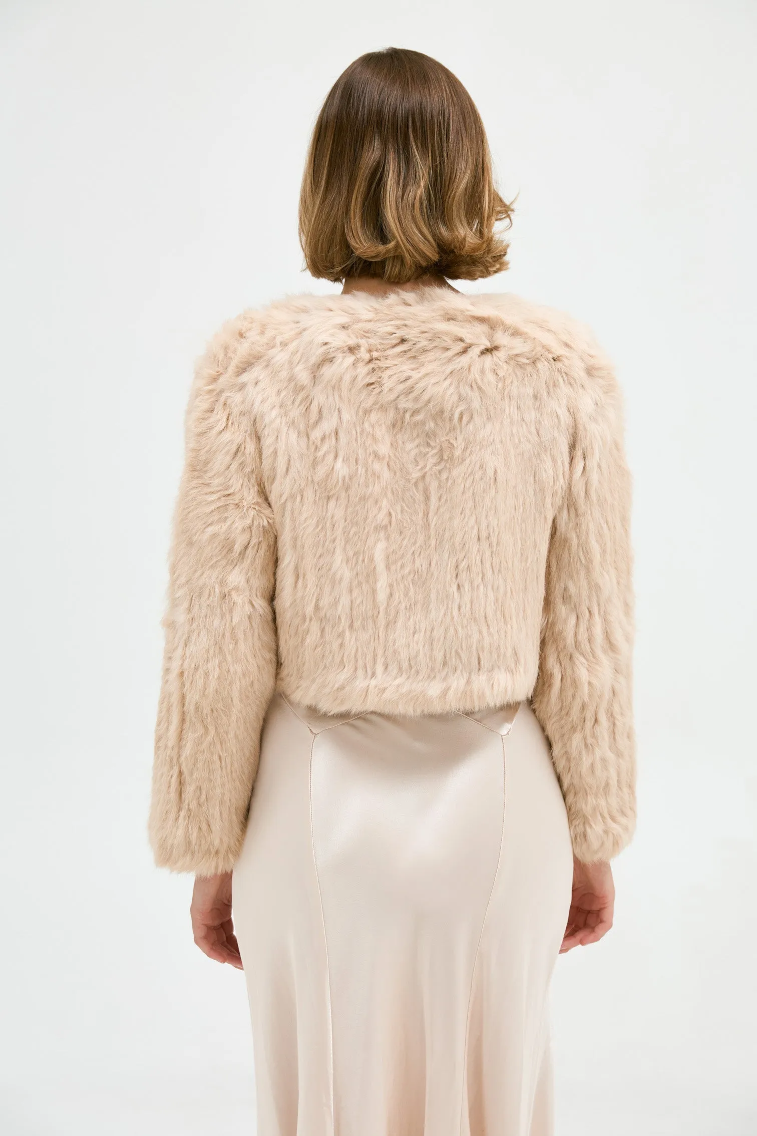 Bridal Lola Crop Jacket - Creme Brulee