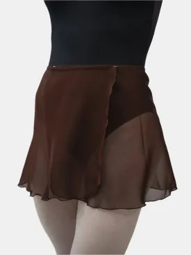 Brown Chiffon Wrap Short Dance Skirt MP301