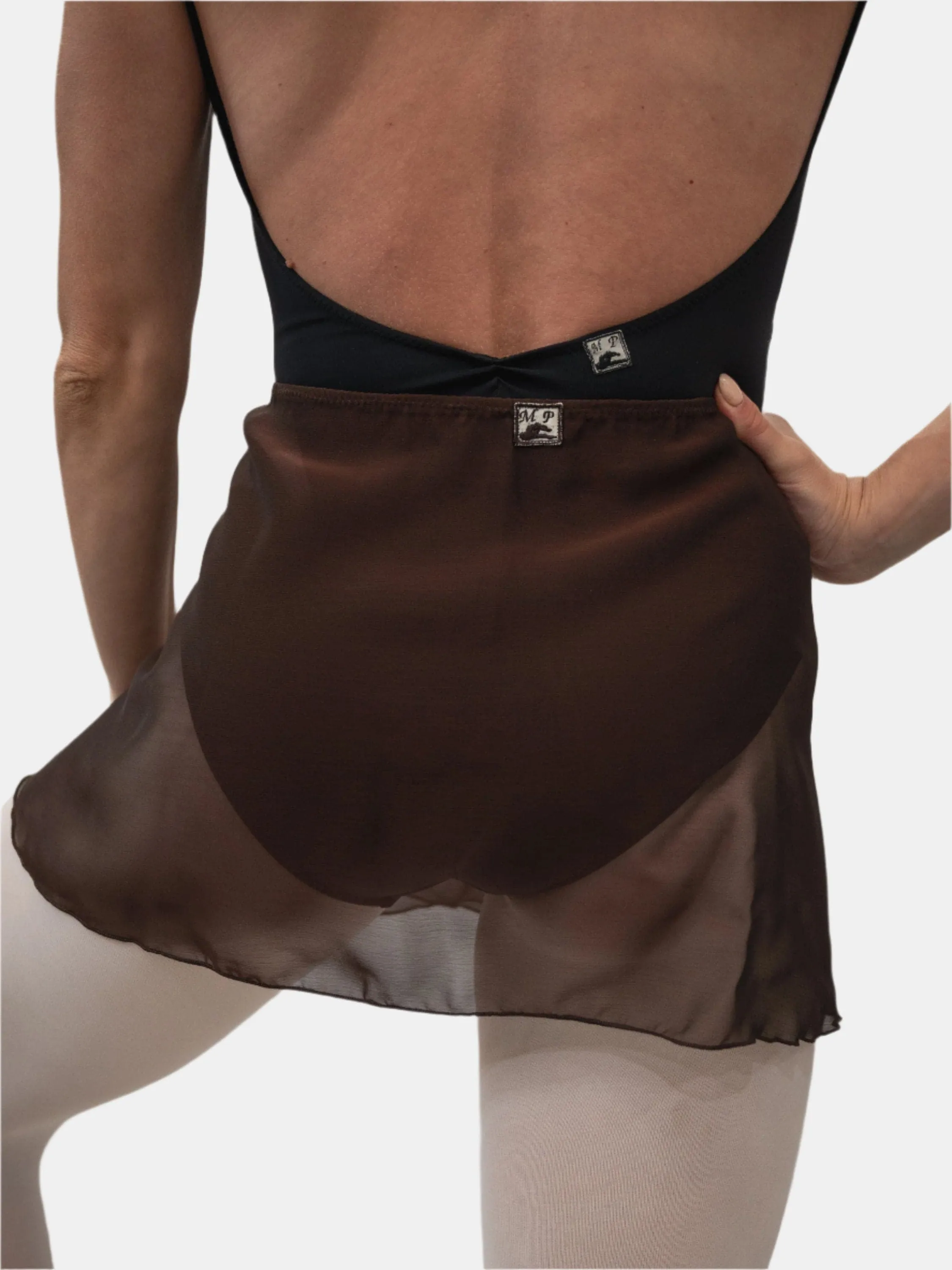 Brown Chiffon Wrap Short Dance Skirt MP301