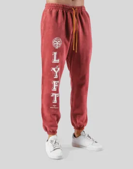 College Logo Vintage Sweat Pants - Red