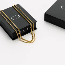 Cuban & Rope Chain Gift Set (Gold)