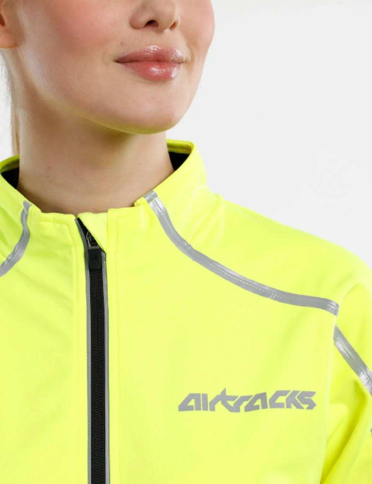 Damen Thermo Fahrradjacke - Laufjacke Air Tech Neon