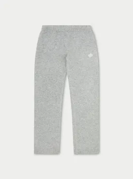 FLUFFY EMBLEM EMBROIDERED JOGGER - GREY MARL