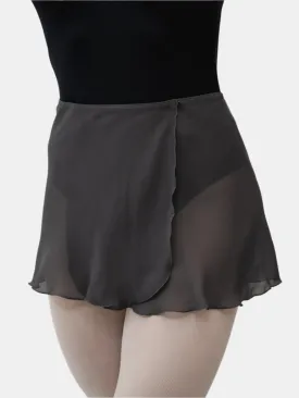 Gray Wrap Short Dance Skirt MP301