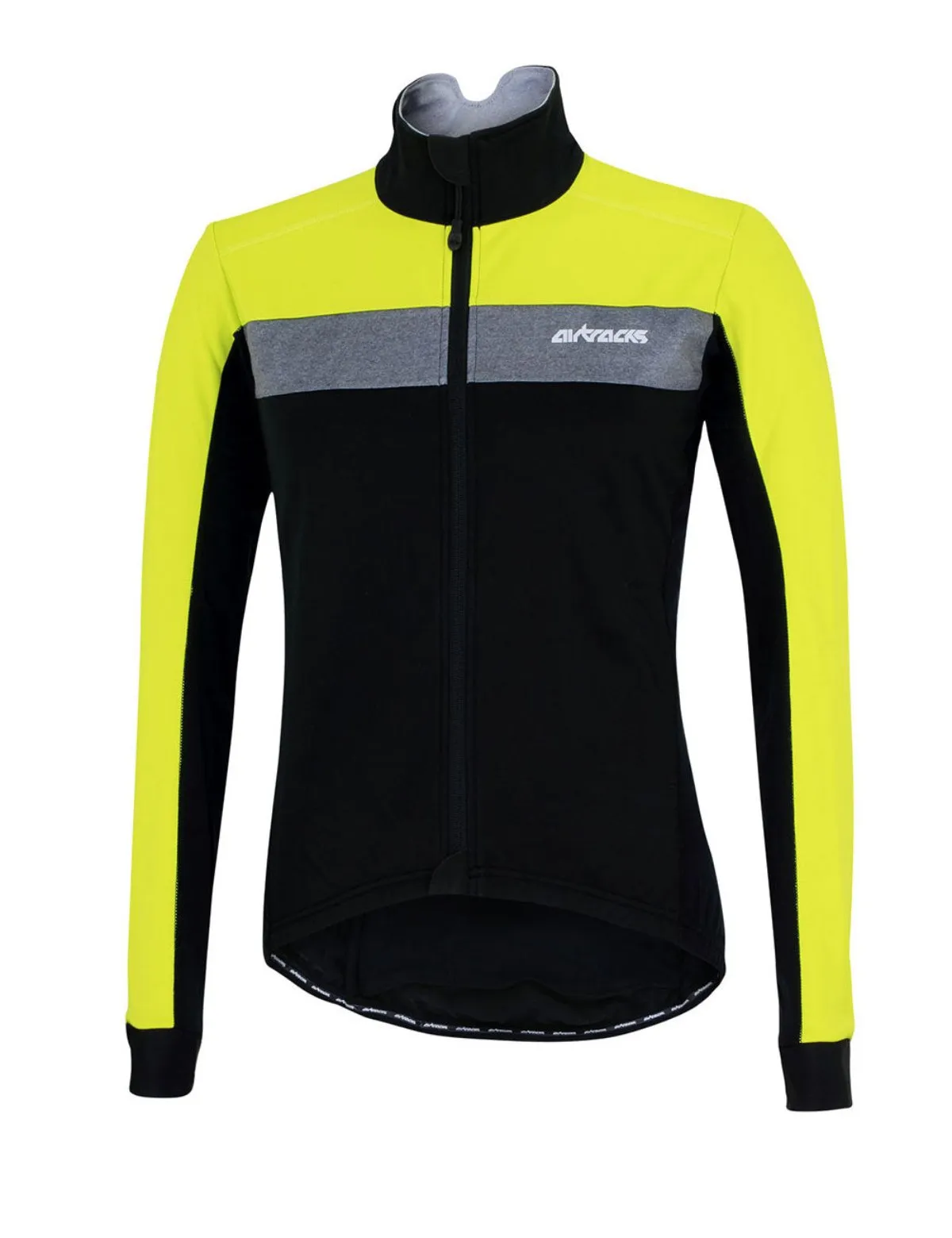 Herren Thermo Fahrradjacke Pro Team Schwarz Neon