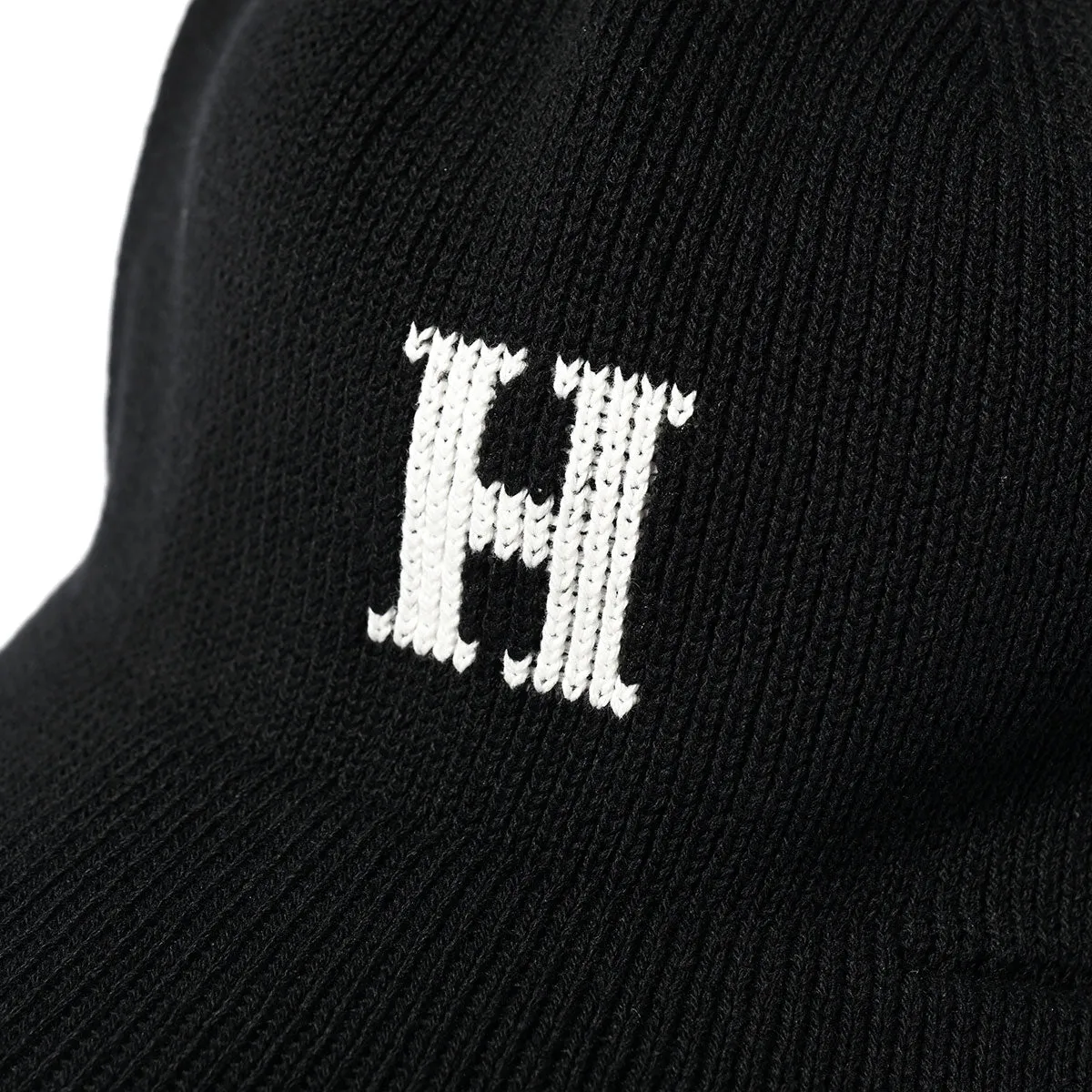 HOMEGAME - H LOGO COTTON KNIT BASEBALL CAP BLACK【HG241414】