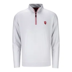 Indiana Hoosiers Fine Line Stripe 1/4 Zip Grey Jacket