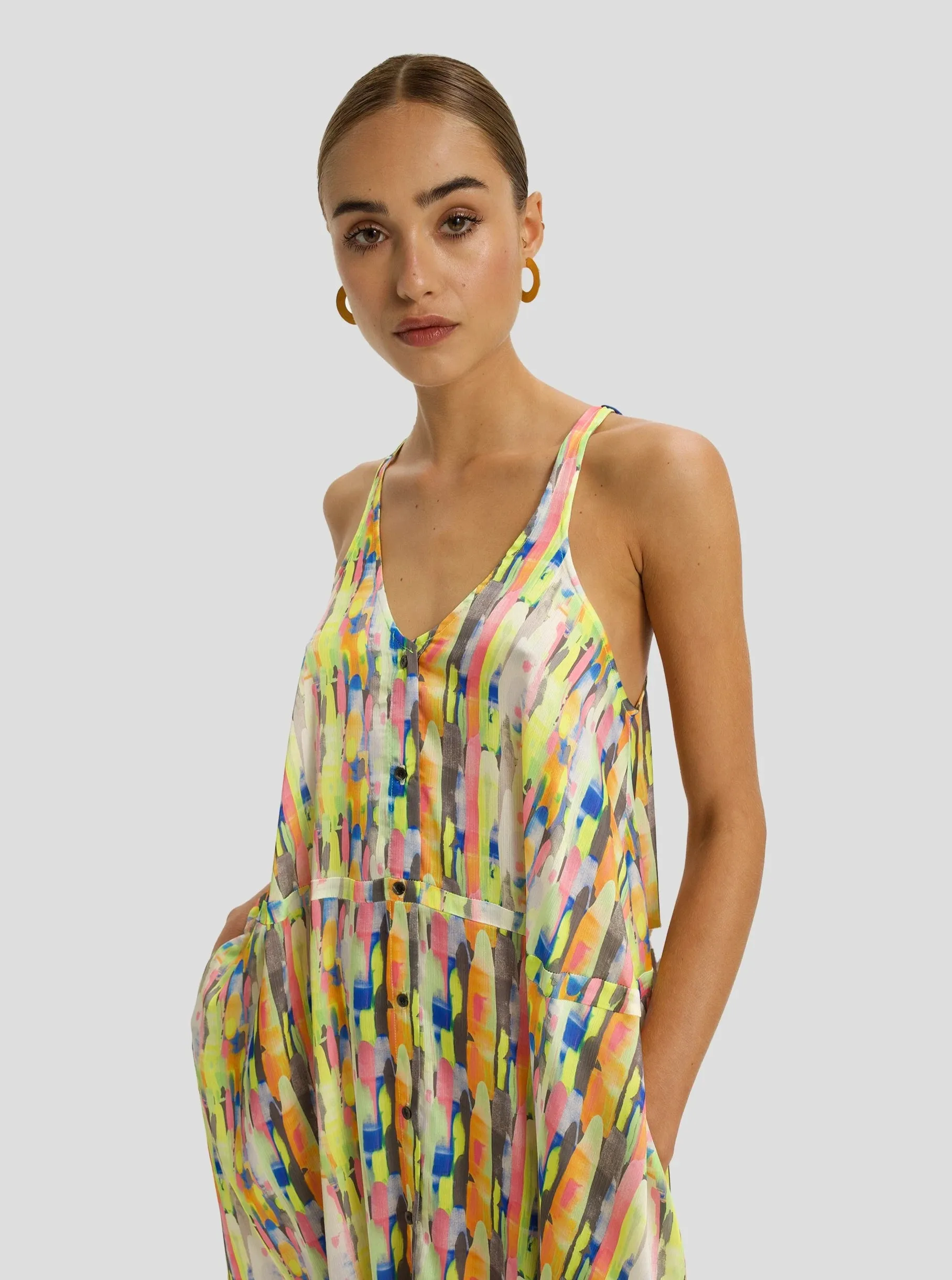 Java Long Dress in Poolside Print