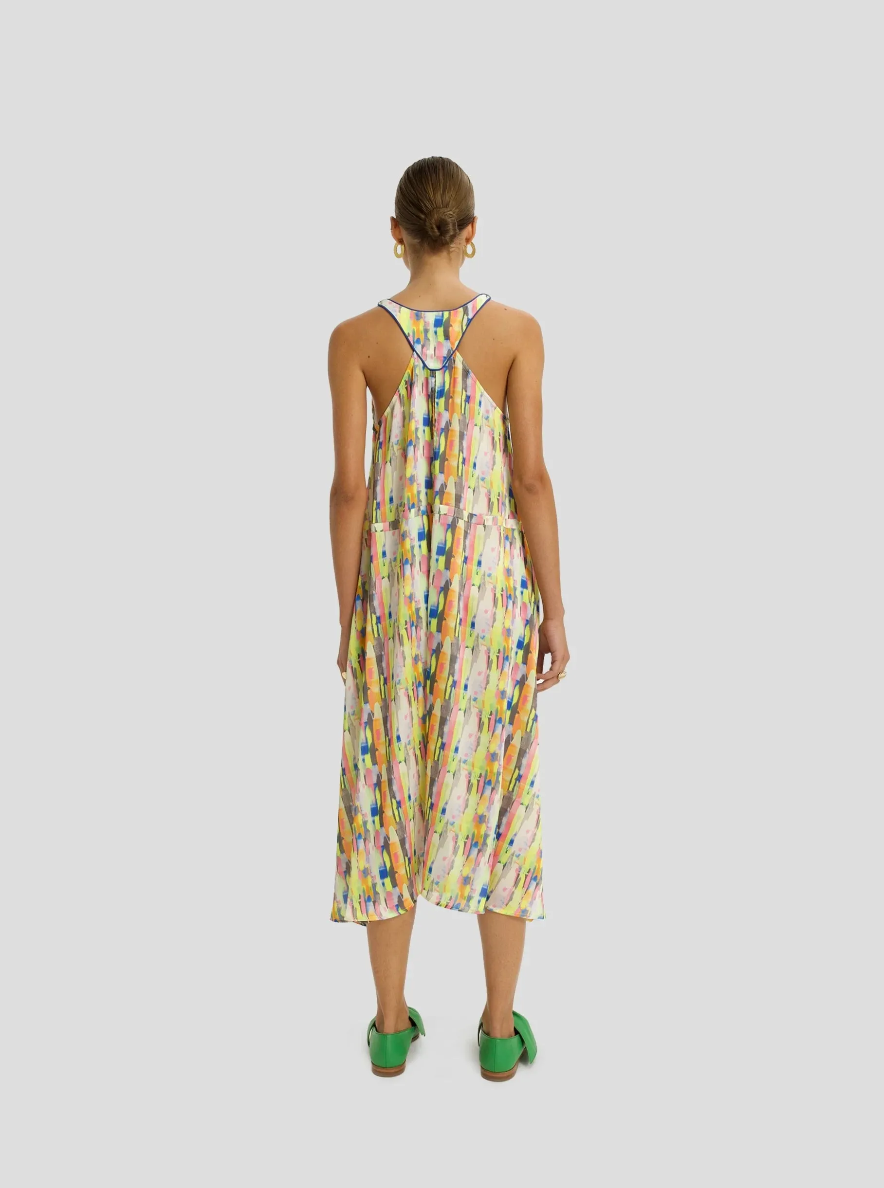 Java Long Dress in Poolside Print