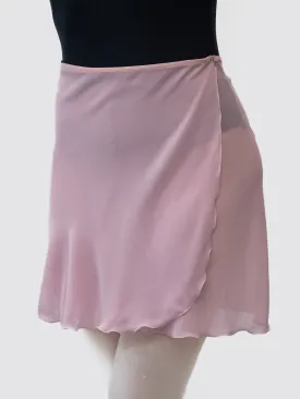 Light Mauve Wrap Short Dance Skirt MP345