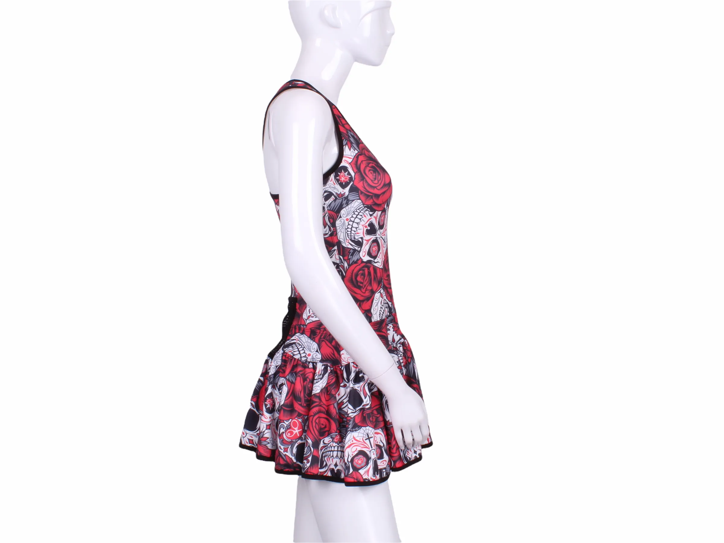 Limited Skull   Roses Sandra Dee Tennis Dress