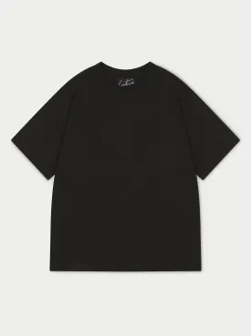 OUTLINE EMBLEM RELAXED T-SHIRT - BLACK