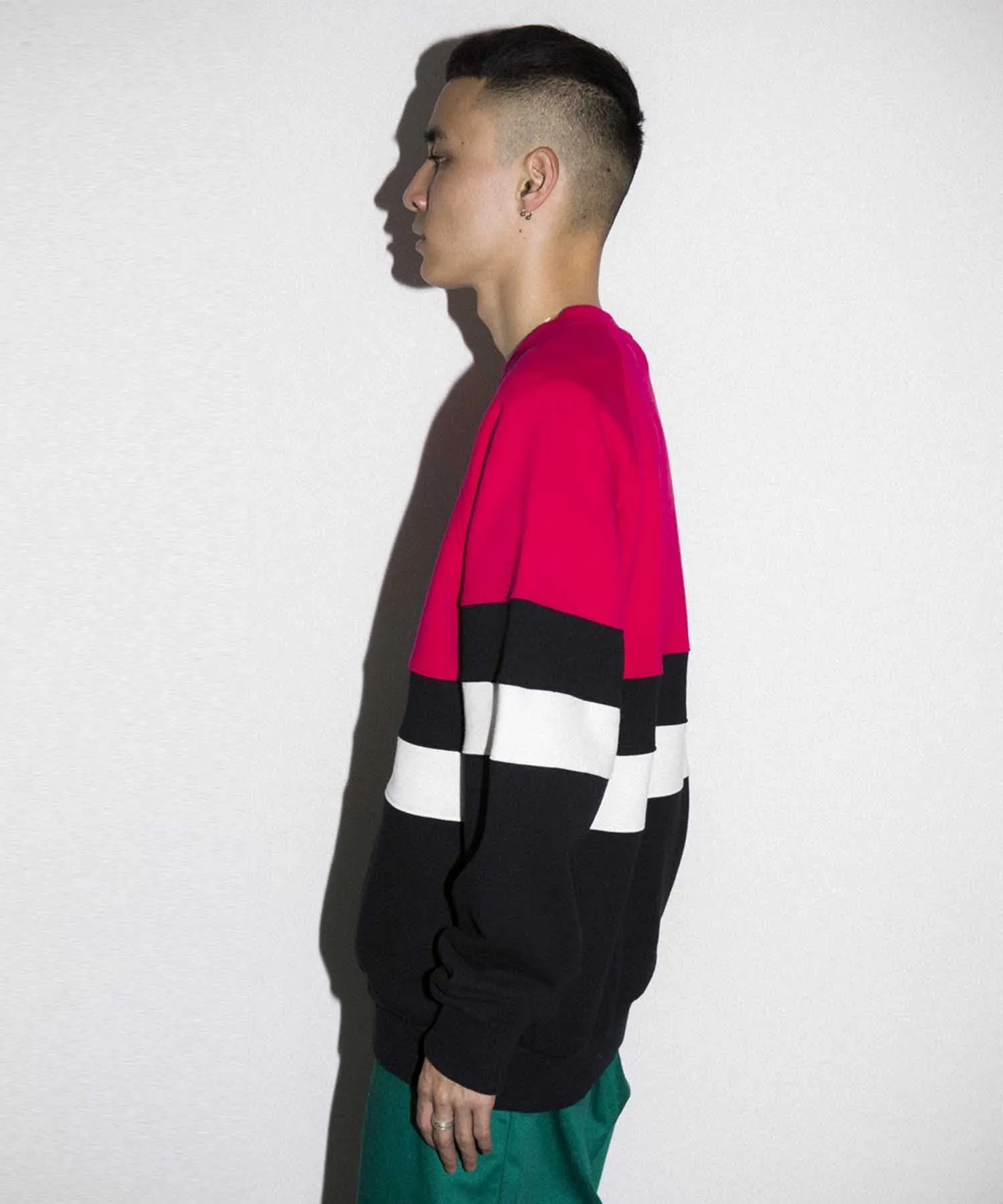 PANELED CREWNECK SWEAT