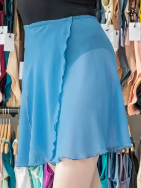 Powder Blue Wrap Short Dance Skirt MP345