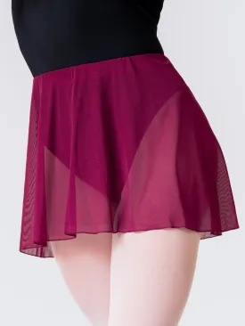 Red-purple Pull-on Short Dance Skirt MP340