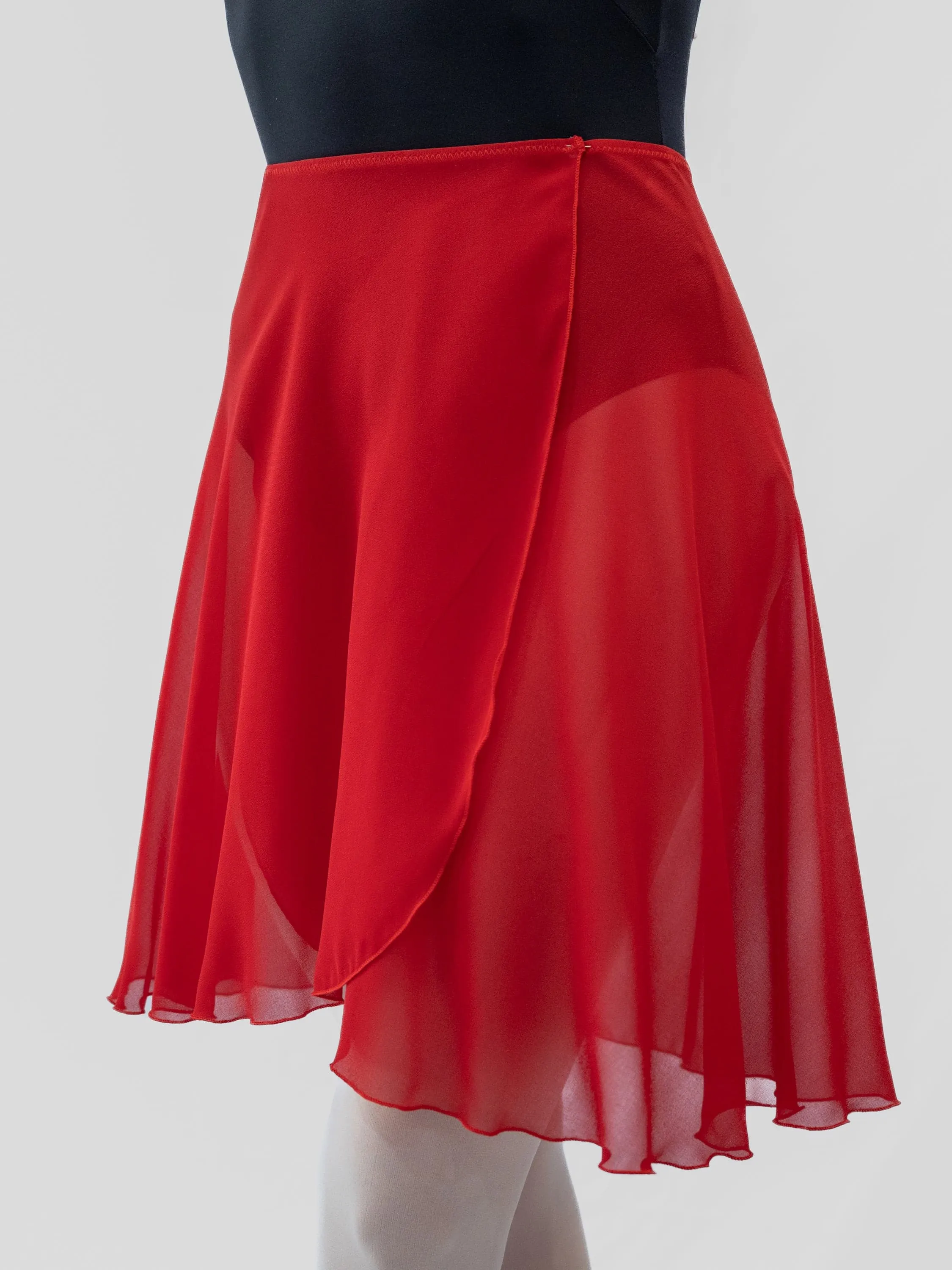 Red Wrap Long Dance Skirt MP339