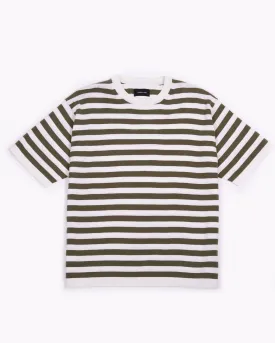 Stripe SS Knit - Olive